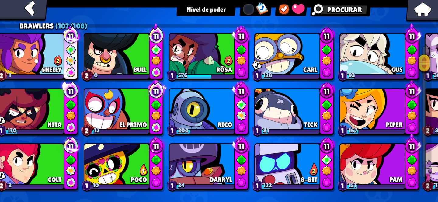 Conta De Brawl Stars Full 160K! + Skins