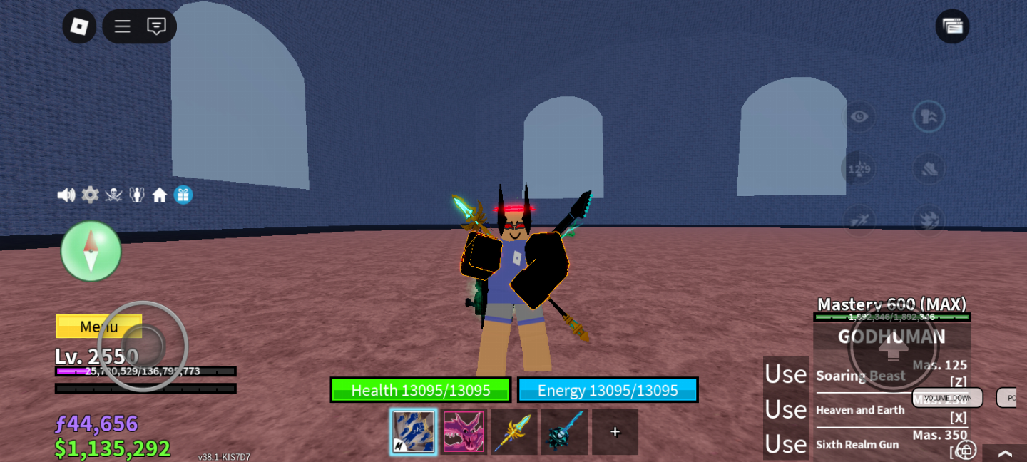 Conta upada em Blox fruits , boa para iniciar no game