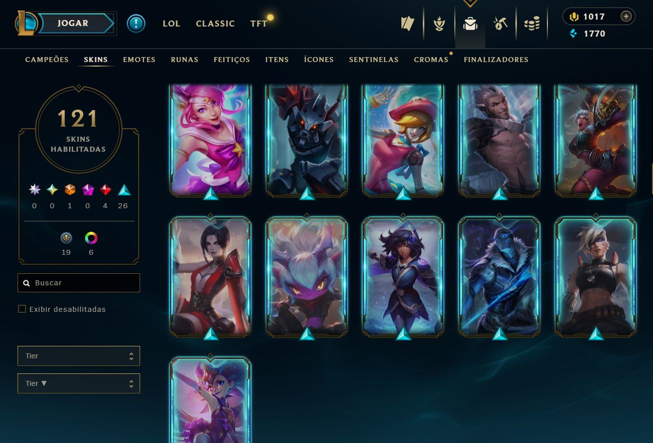[ACESSO IMEDIATO] Ranked Open 121 Skins 125 Campeões 1K DE RP