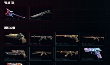 CONTA VALORANT OURO 3 FACA XENOCAÇADOR + PRIMORDIUM + SKINS