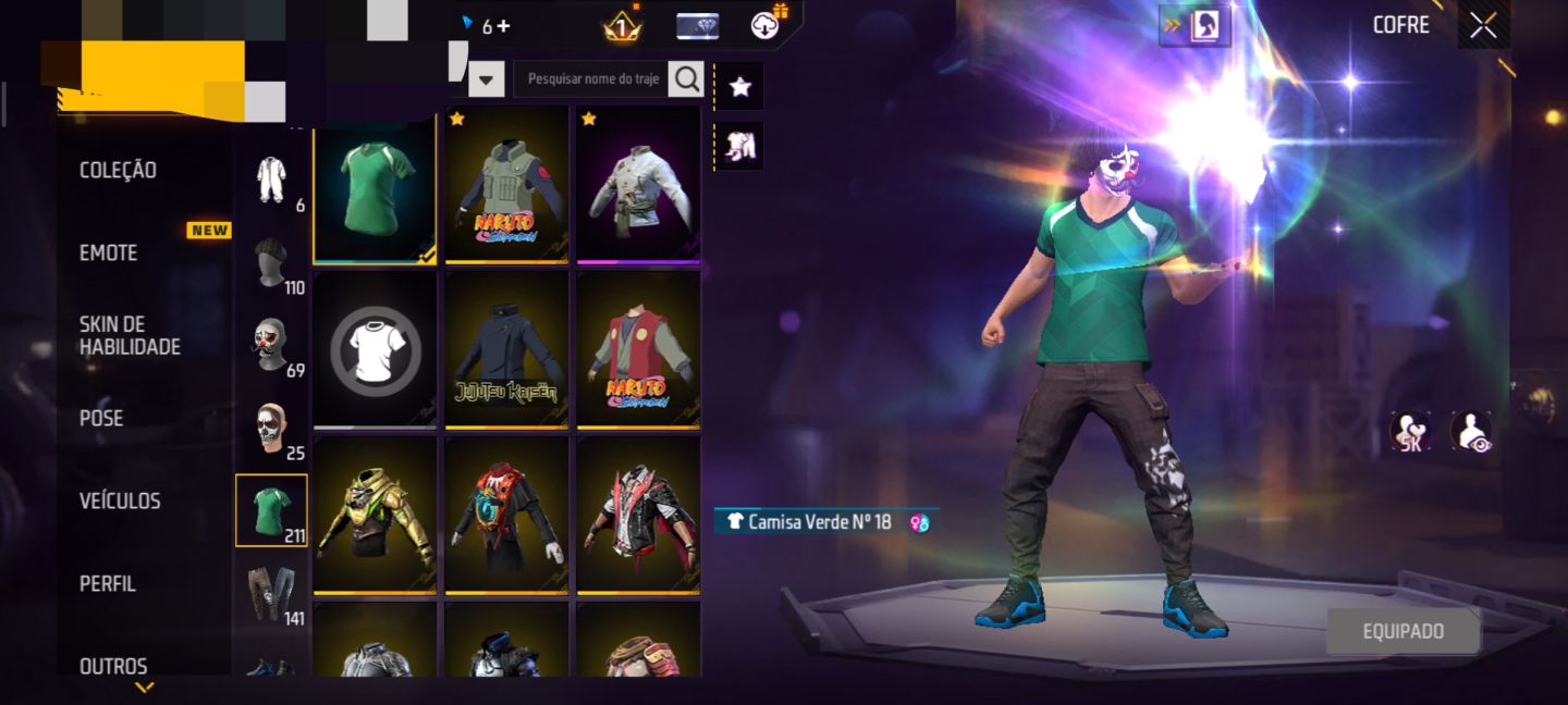 CONTA DE FREE FIRE ANGÉLICAL PARA APOSTADO FULL ROXA nv 62