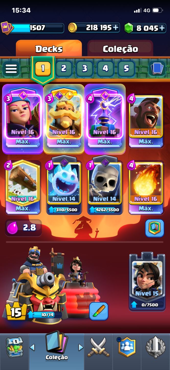 Conta clash royale muito boa, 8 anos