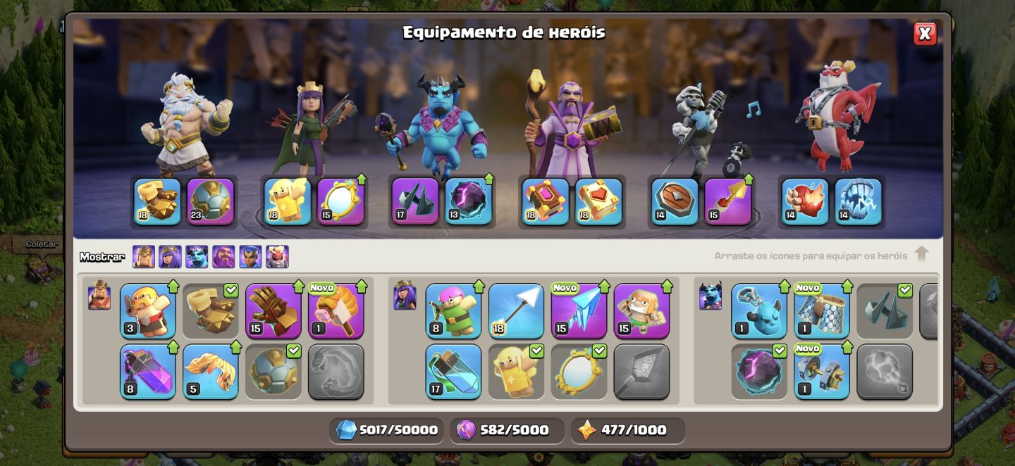 Conta de clash of clã CV 17 Clash R 11k troféu BRAWL STARS+ hay day