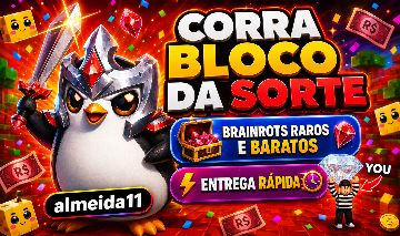 CORRA BLOCO DA SORTE - ROBLOX - BRAINROTS RAROS E BARATOS