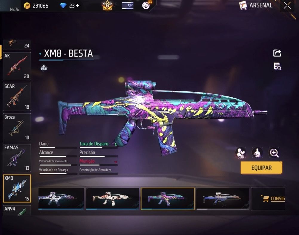 CONTA FREE FIRE ANTIGA EXTREMAMENTE RARA E GEMADA +1000 peitas PRIME 8