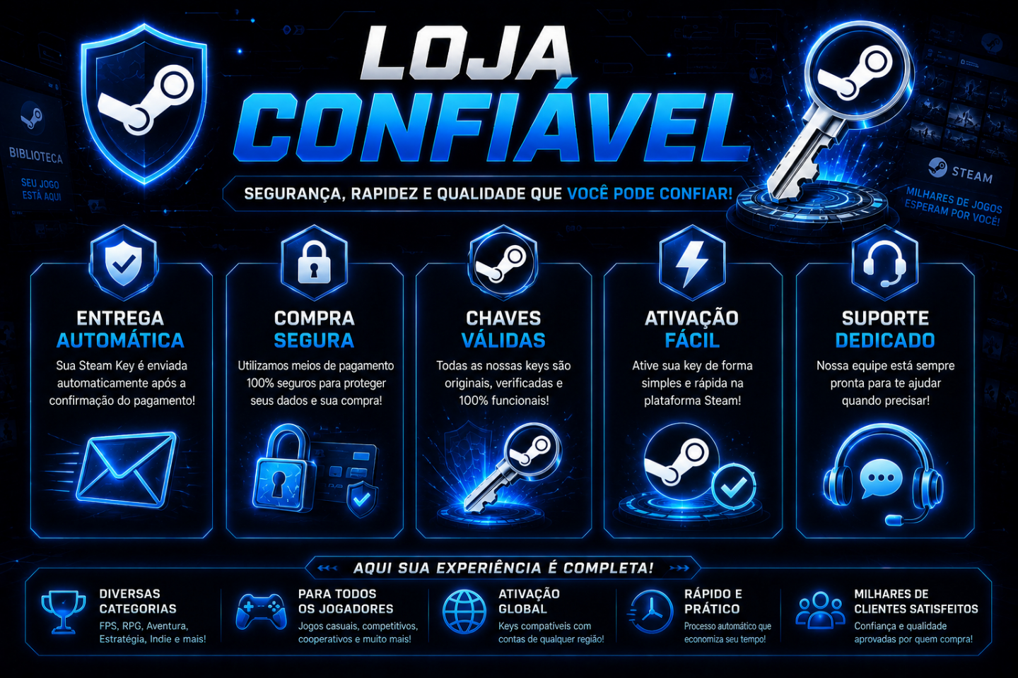 STEAM KEYS ALEATÓRIAS [PROMOÇÃO/ENTREGA AUTOMÁTICA]