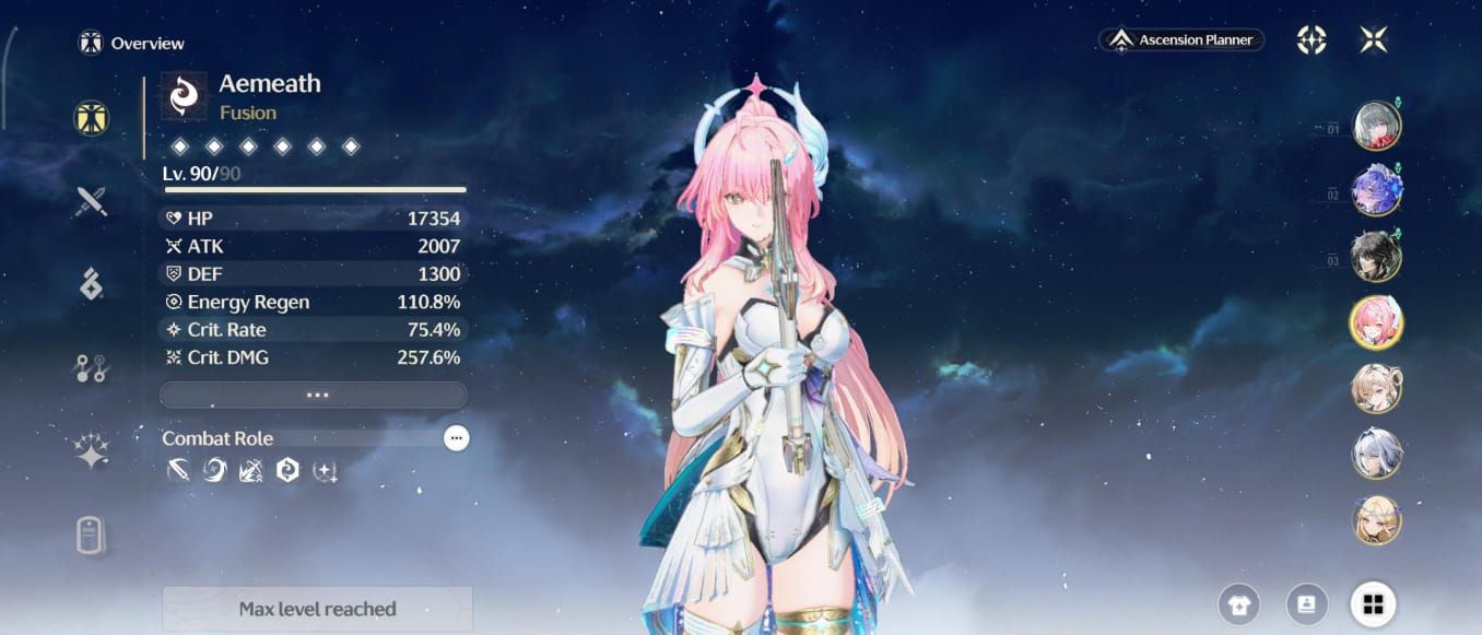 Conta WuWa Endgame, lvl 80, Phrolova s1 time premium, 17 personagens t5