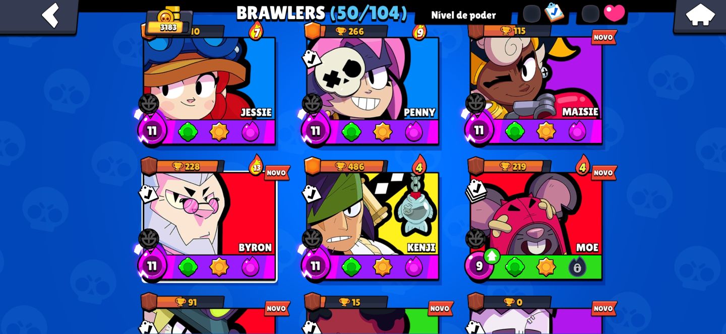 Conta brawl stars com skins raras e misticas