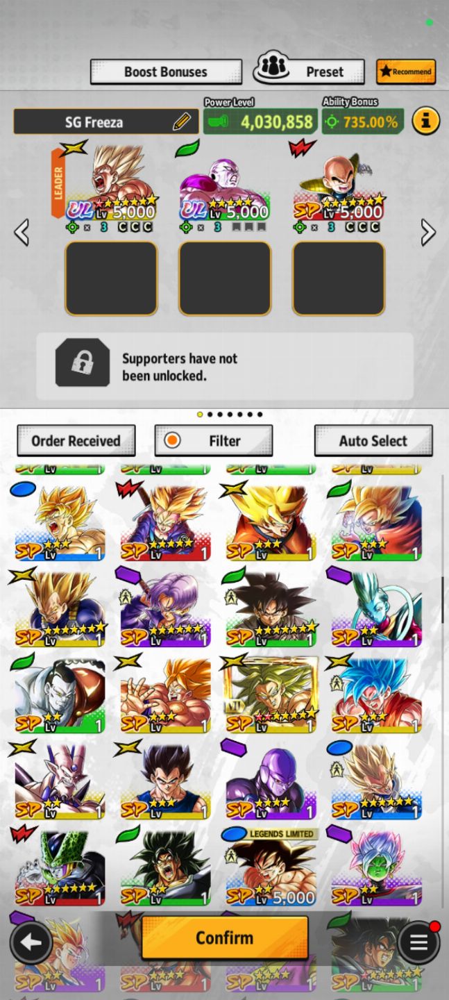 Conta Dragon Ball Legends Com Goku SSJ Ultra com 8 estrelas + Freeza Ultra