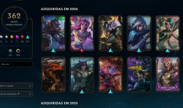 Conta LOL FULL ACESSO! 362 SKINS! PEAK MESTRE (algumas skins valorant e 2xko)