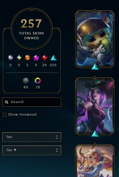 CONTA LOL BR - LVL 633 - 257 SKINS - VAYNE LADRA DE ALMAS