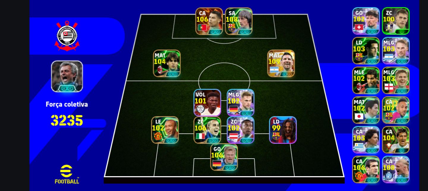 Conta efootball 3235+ messi big time/cr7 big time/cruyff epic/oliver kahn epic