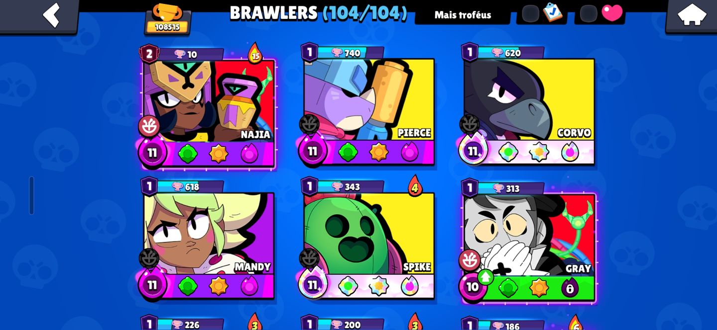 Conta de brawl stars! Com muitas skins e recurso!!