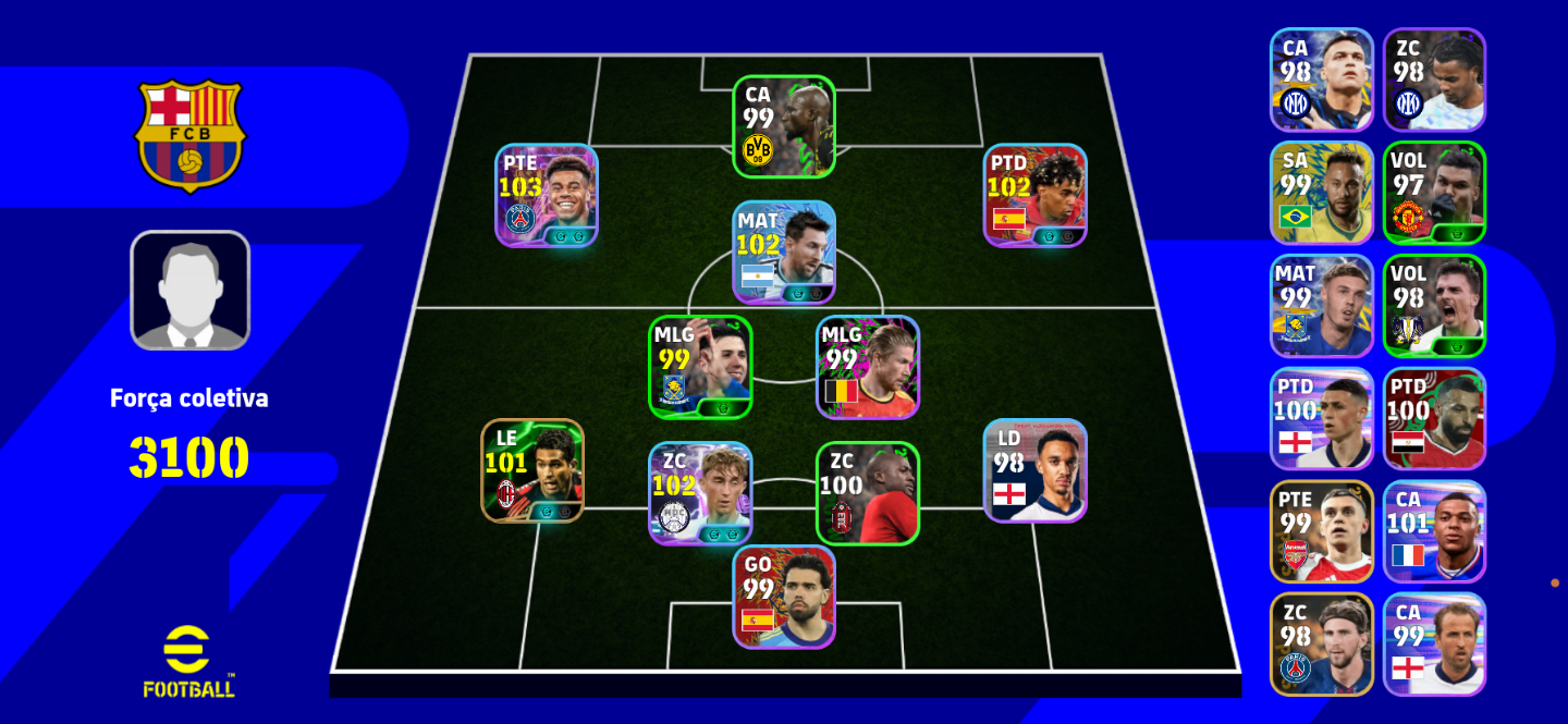 CONTA DE EFOOTBALL COM DOUE
