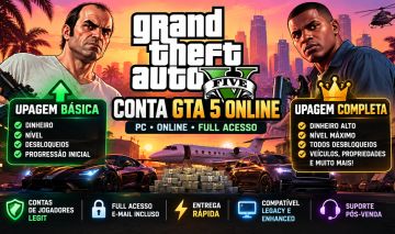 CONTA GTA 5 ONLINE PC | ROCKSTAR + EMAIL | FULL ACESSO | MENOR PREÇO