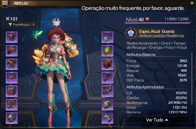 Paladina Tarisland - Latam 1 / pedra inscrita 73/ Tank de verdade! Passe on!