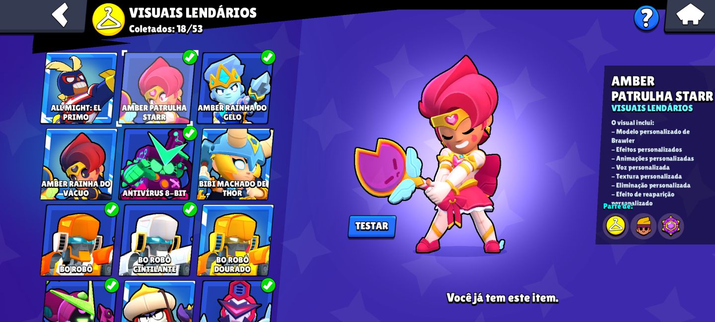 Conta de brawl stars com skins raras e muito conteúdo! (promo)