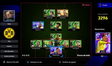 Conta Efootball Xbox/PC com jogadores como Messi, Cruyff, Kaka, Zico e Neymar
