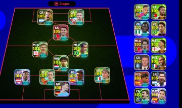 Conta efootbal com cannavaro 108, Rivaldo 106 e pack de portugal
