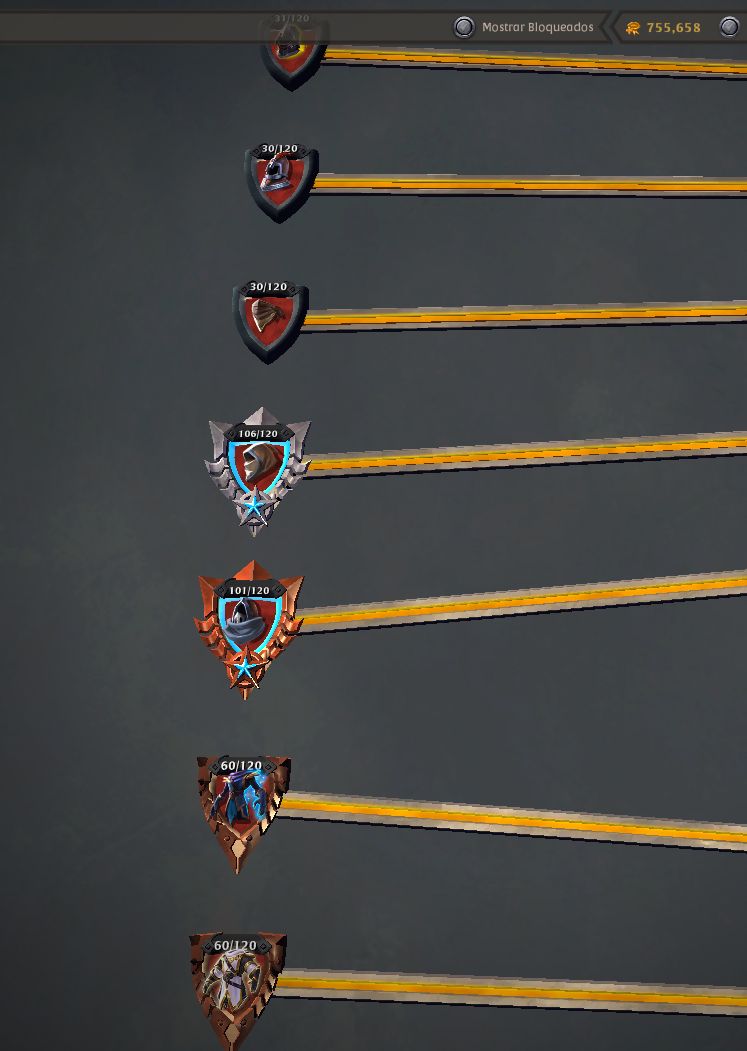 Conta albion online, conta com 100M em itens,coleta t8, equipamentos upados