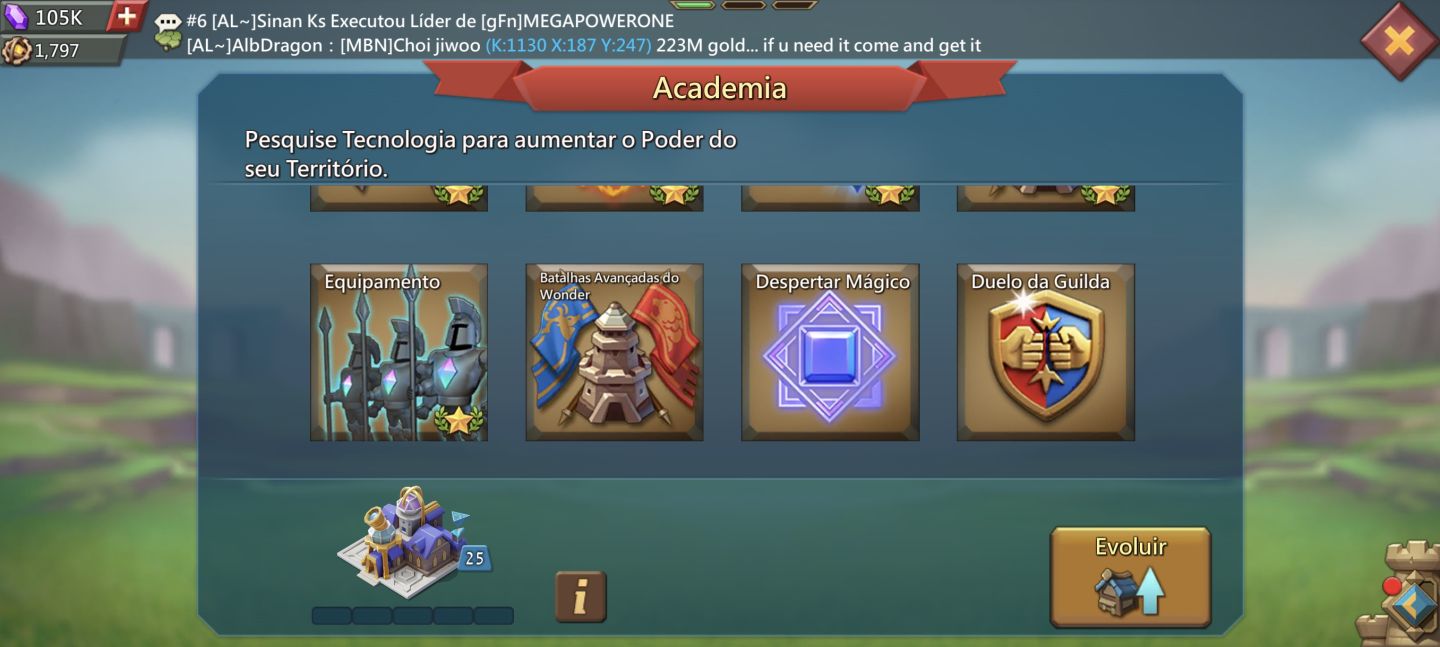 Conta lords mobile 1.500b de poder