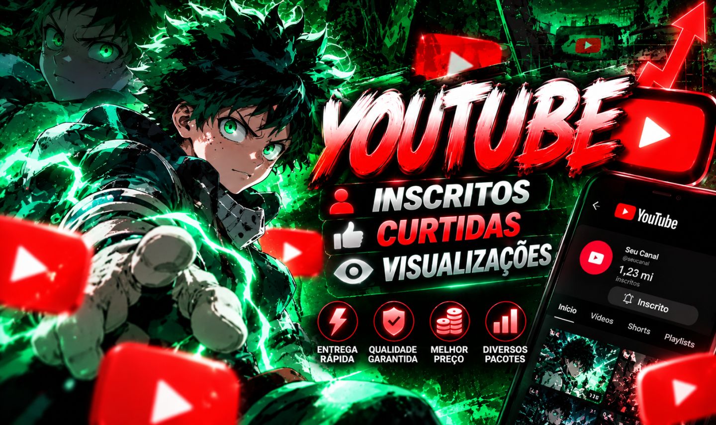 YOUTUBE | INSCRITOS, CURTIDAS E VISUALIZAÇÕES | ENTREGA RÁPIDA | MELHOR PREÇO