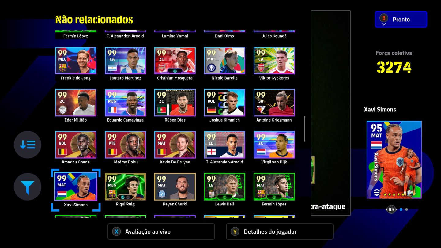 Conta eFootboll (steam) muitos jogadores meta