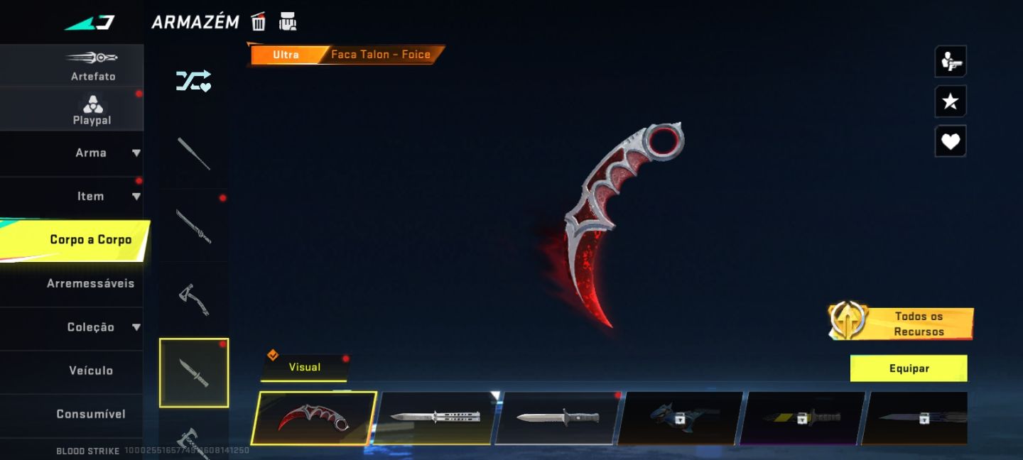 [TOP 411 GLOBAL] Conta Blood Strike Elite - 13 Skins Eternas, Ultras