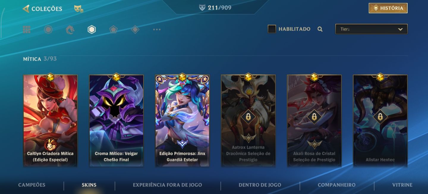 Conta Wild rift Ex Challenger com 211 skins