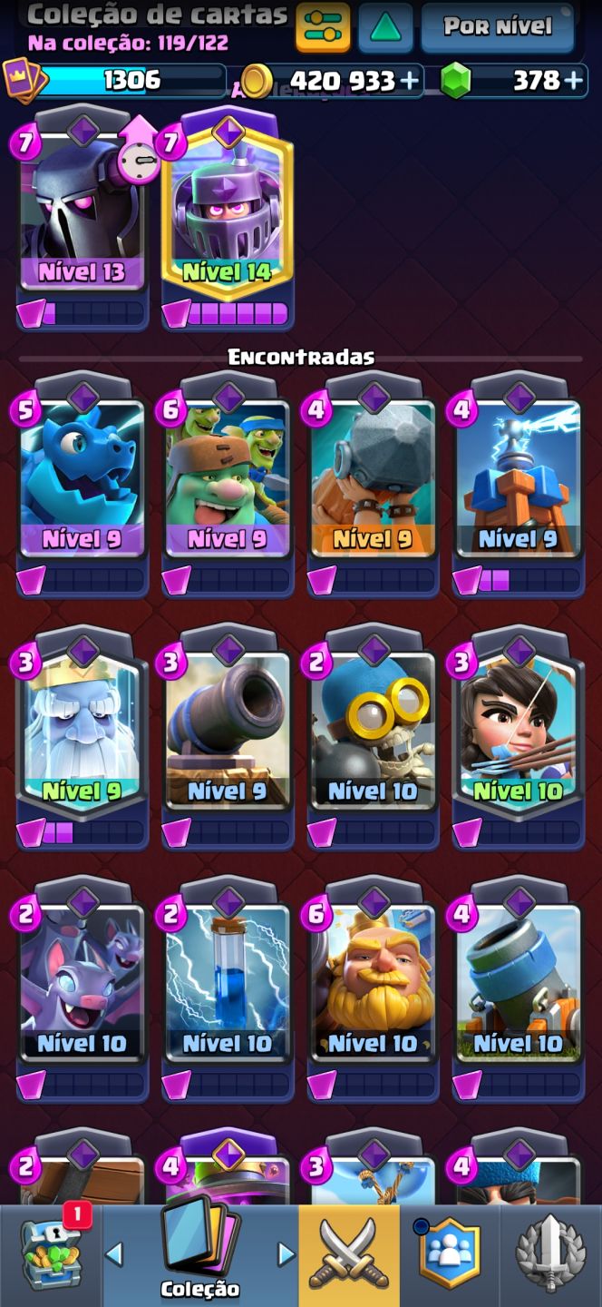 CONTA DE CLASH ROYALE ARENA 19