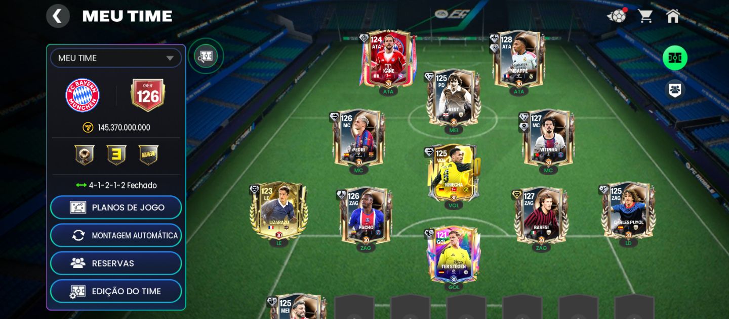 Conta FIFA mobile, GR 126 top