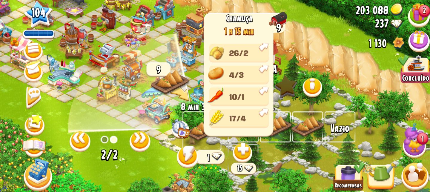 Vende-se Fazenda Hay Day! Nível: 104 (Única dona)