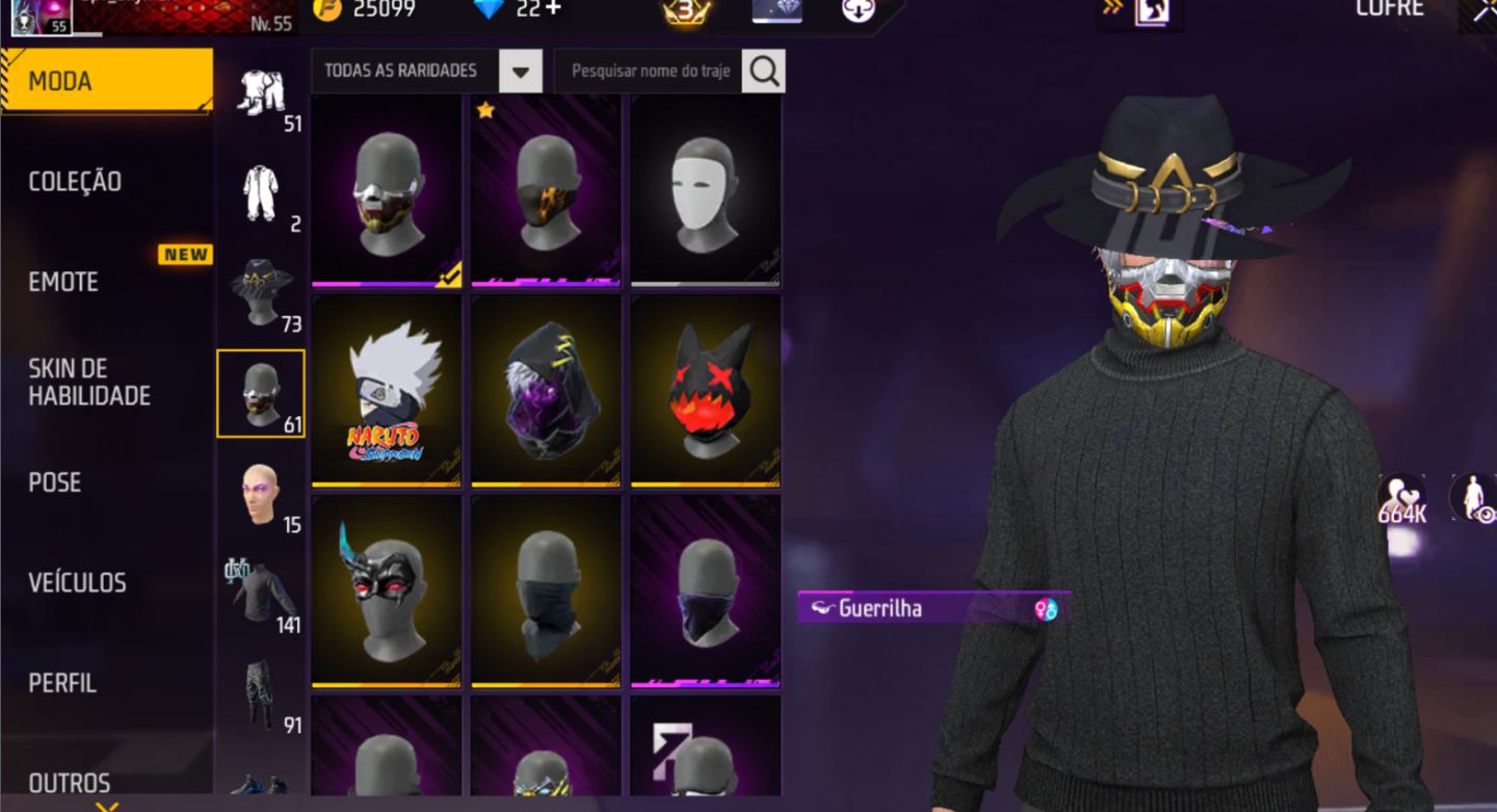 Conta Free Fire FULL ACESSO