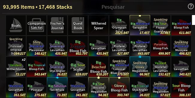 Conta End game Fisch para pegar masterline