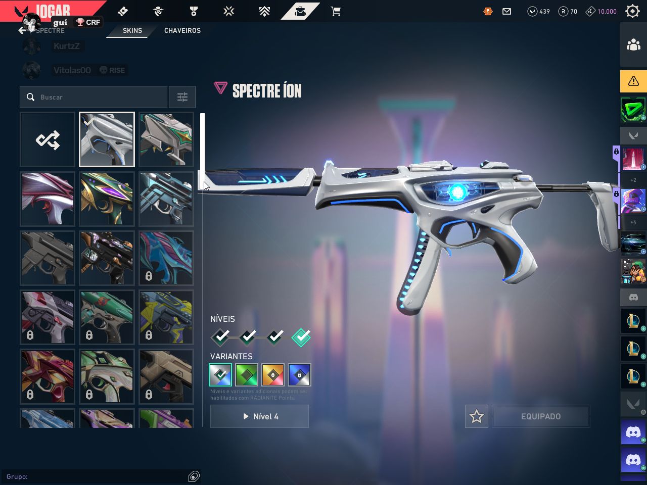 Conta VALORANT 3k gasto (skins e bundle)