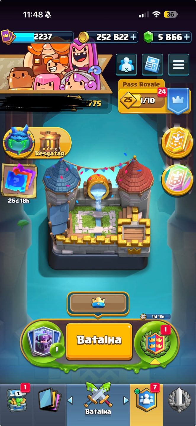 CONTA CLASH DE 9 ANOS nivel de conta 2237, 96 LV 16, 27 LV 15, TODAS EVOLUÇÕES