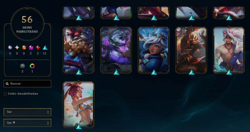 Conta diamante / rp farmado em camp / muita skins boas 190 essencia mitica