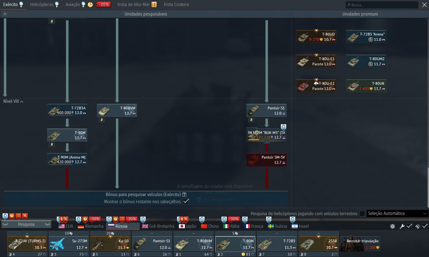 1 x Conta WarThunder com Alemanha/Russia FULL TOP TIER