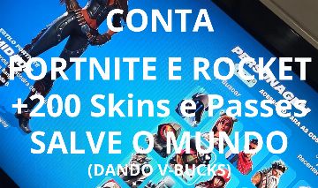 Conta EpicGames Fortnite e Rocket League +200 Skins e Salve o Mundo