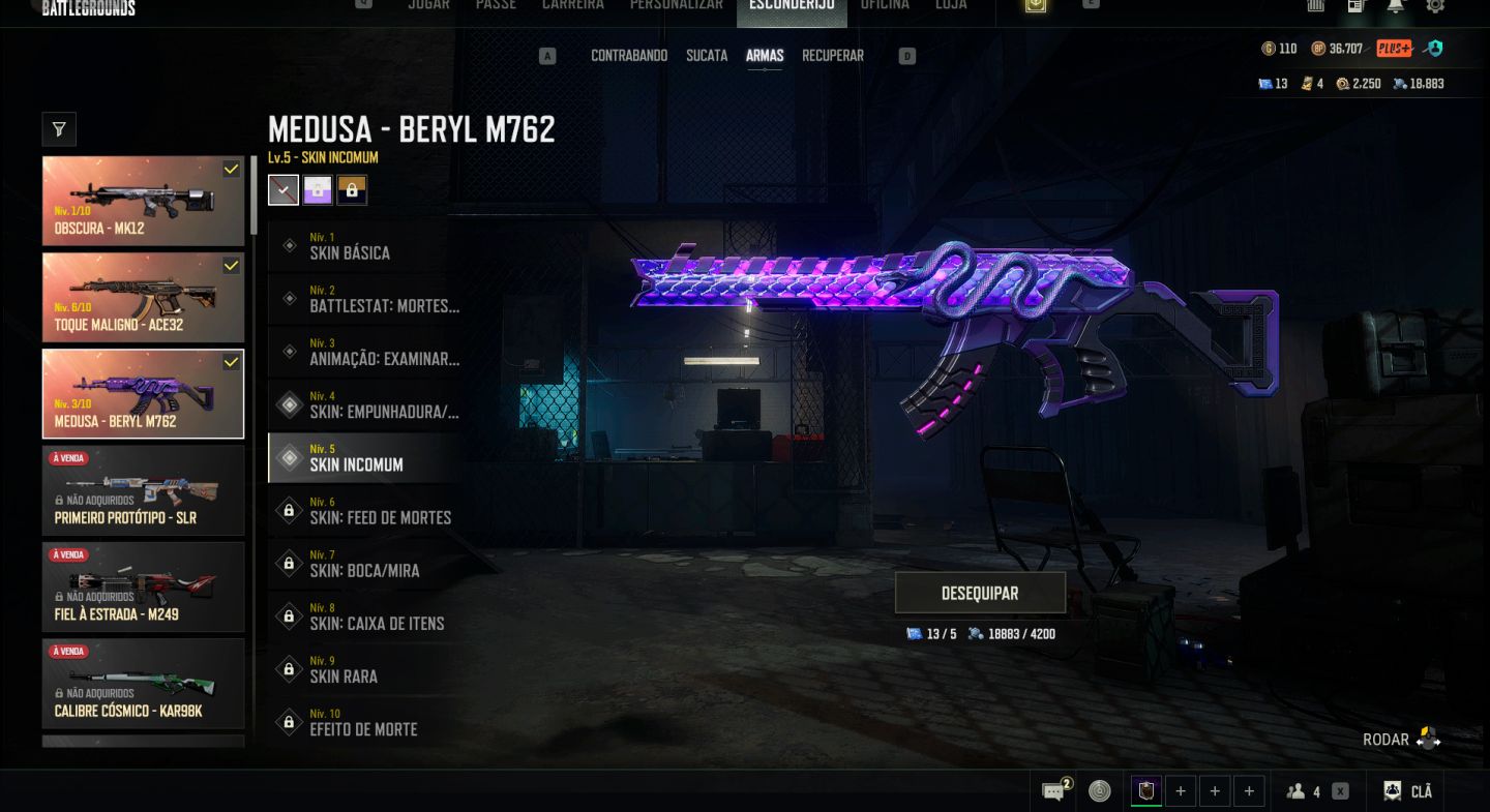 CONTA PUBG BAIXO CUSTO E CHEIA DE SKINS .