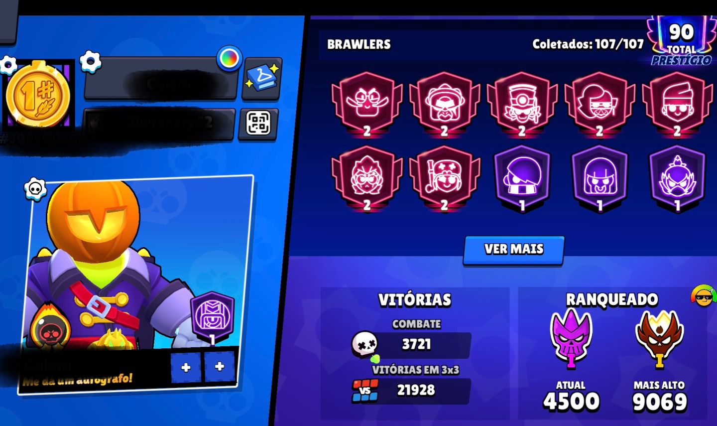 Conta Brawl Stars COM MESTRE E UPADÍSSIMA
