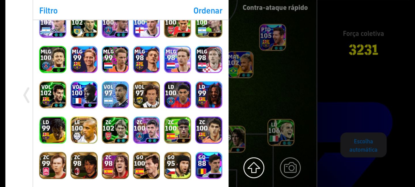 Conta eFootball Mobile Muito Forte | Força Coletiva 3231
