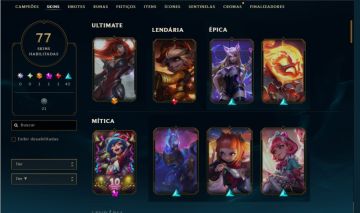 77 SKINS+41 SKINS NO ESPOLIO ENTRE ELAS ESTÃO ULTIMATES, LENDARIAS, MITICAS (FA)