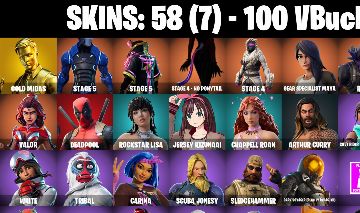 CONTA FORTNITE com Gold Midas | DRIFT STAGE 5 - Raven | Deadpool e 58 SKINS