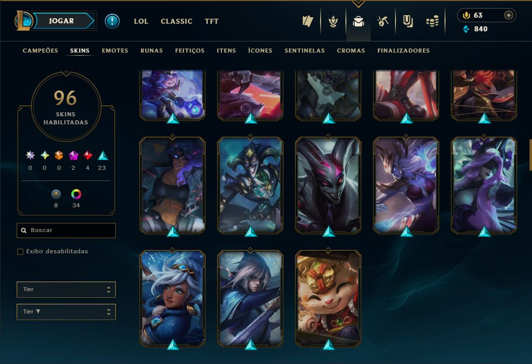 LENDÁRIA LEE SIN PUNHOS DIVINOS + [100 SKINS HABILITADAS] + PLATINA 1 SOLO/FLEX