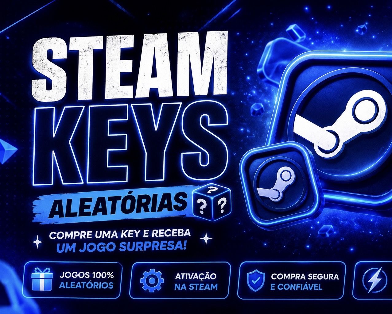 Steam Keys Aleatórias-Receba um Jogo Surpresa!