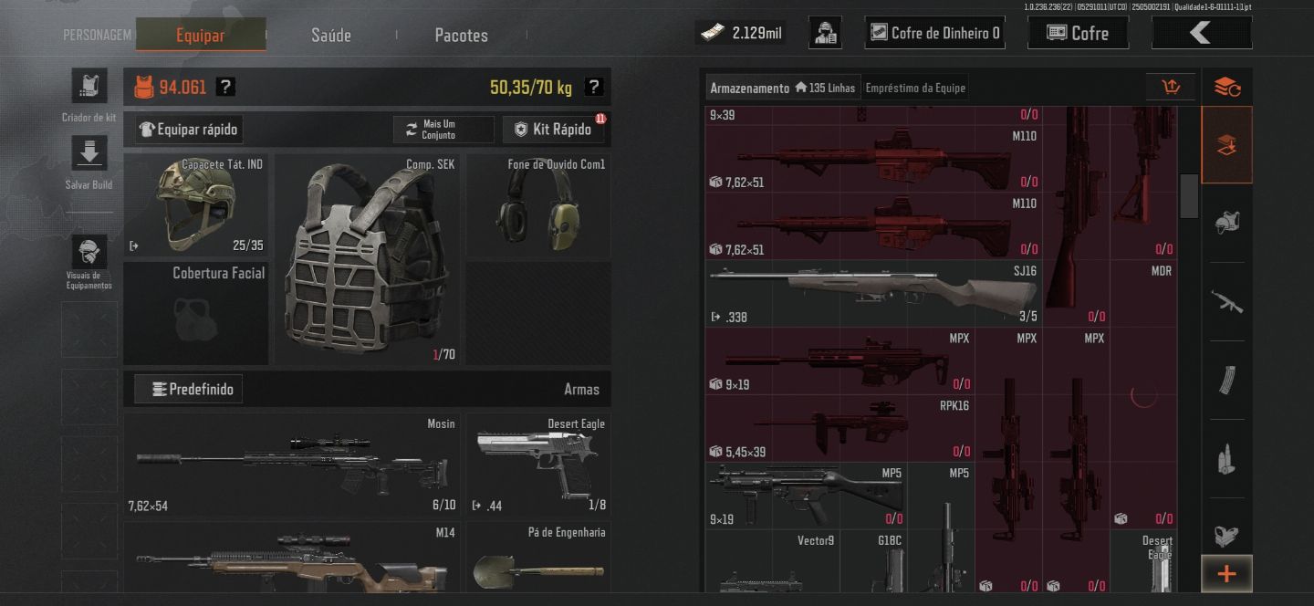 [Super Desconto] Conta Arena Breakout mob veterana (7 Milhões de Armazém)