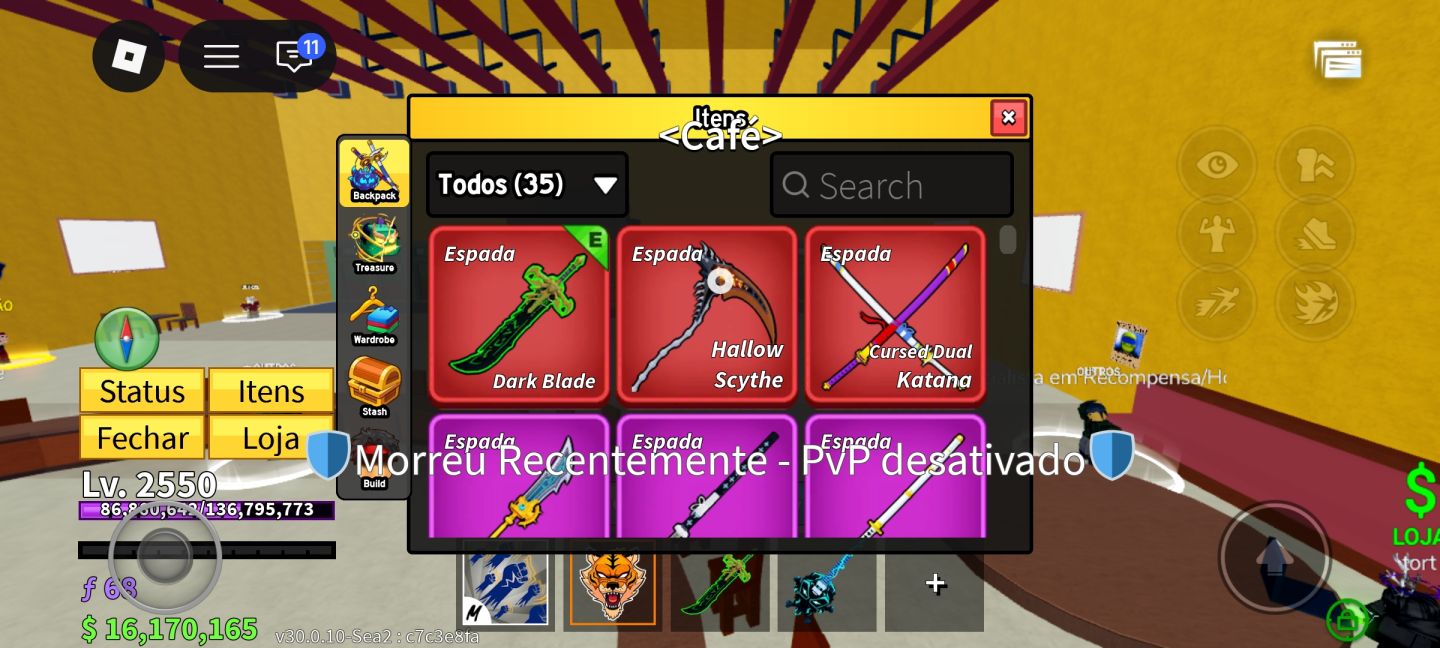 Conta muito forte blox fruit