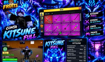 CONTA BLOX FRUITS | KITSUNE FULL LVL 2603 | YAMA + TUSHITA + CDK