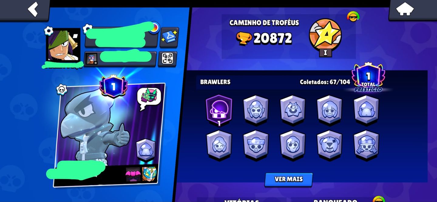 Conta de Brawl Stars + Clash royale com 5+ anos